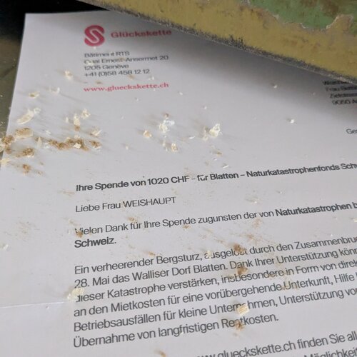Vier Monate lang "verzichten" wir bei Weishaupt AG Innenausbau auf den monatlich bezahlten Z’nüni beim Infohöck und das...